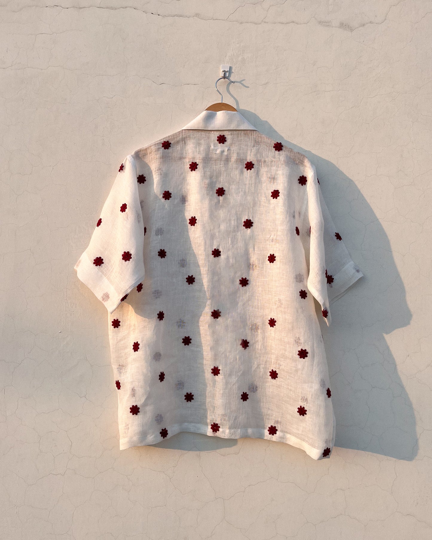 Linen Red Floral Shirt