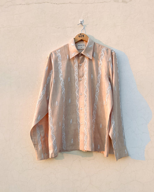 Matka Silk Hand Embroidered Shirt