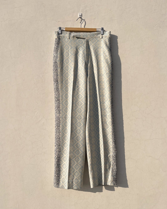 Jacquard Weave Wide Leg Trouser (One of one)