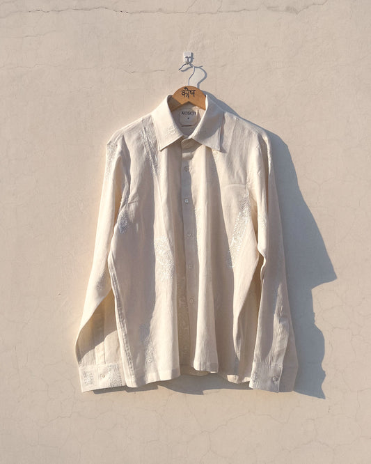 White Handloom Cotton Shirt