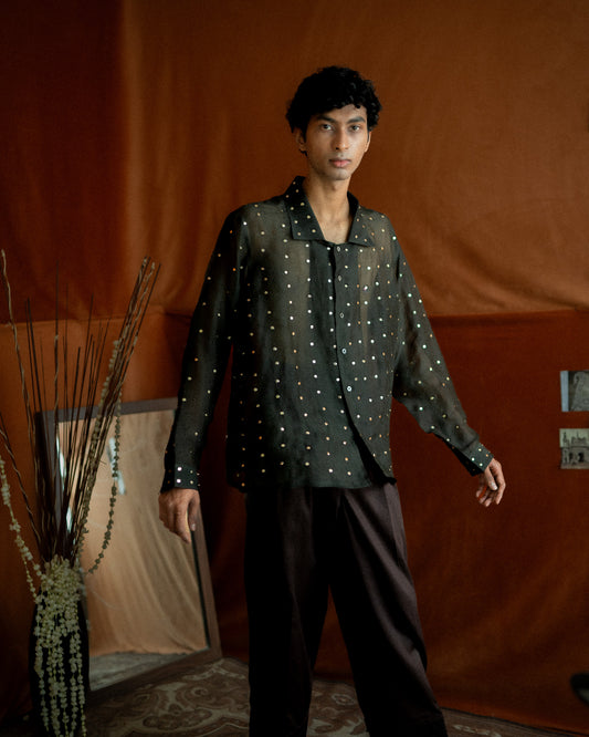 Mukaish Embroidery Full Sleeve Shirt