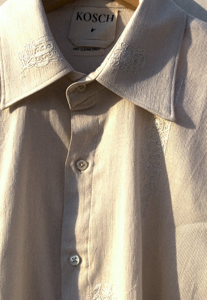 White Handloom Cotton Shirt